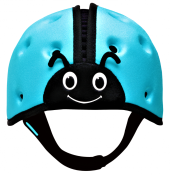 Мягкая шапка-шлем для защиты головы SafeheadBABY "Божья коровка", цвет: синий