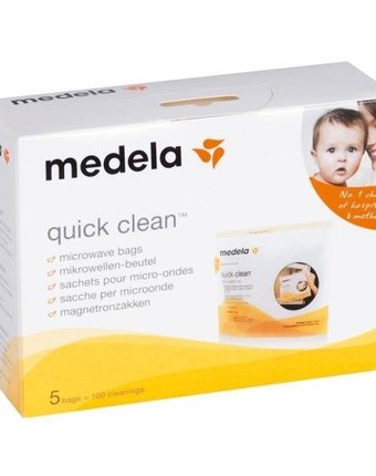 Пакеты Medela Quick Clean для стерилизации в микроволновой печи, 5 шт. в упаковке