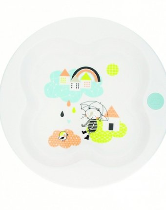 Миниатюра фотографии Bebe confort тарелка under the rainbow в форме клевера