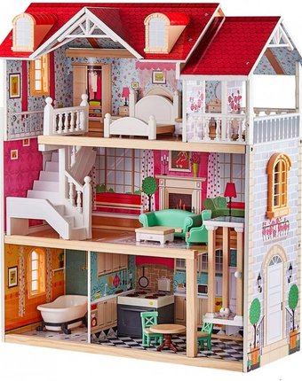 TopBright Деревянный кукольный домик с лифтом Дом мечты