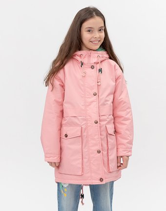 Розовое пальто Button Blue