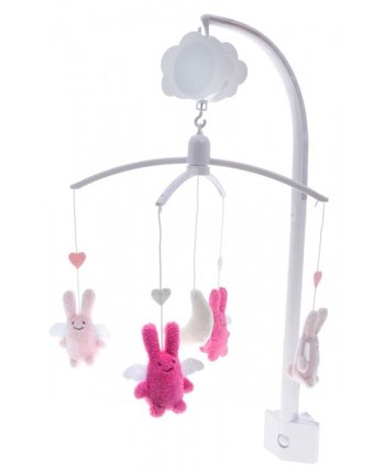 Мобиль Trousselier Angel Bunny с мягкими игрушками