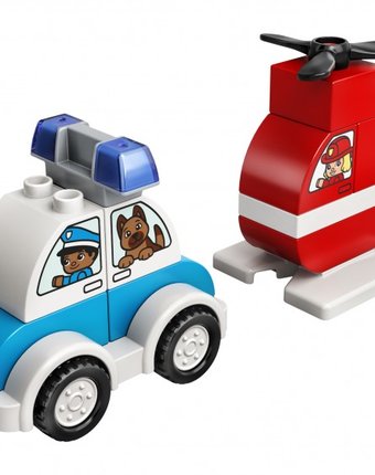 Конструктор Lego Duplo Пожарный вертолет и полицейский автомобиль