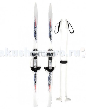 Миниатюра фотографии Ski race лыжи подростковые с палками 120 см