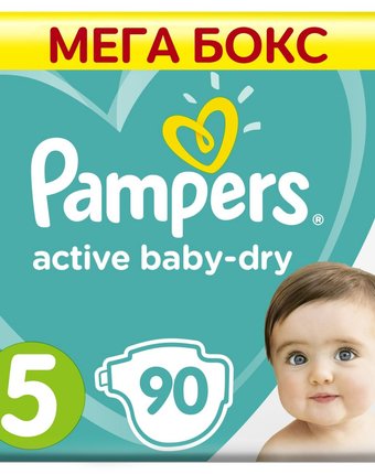 Миниатюра фотографии Подгузники pampers active baby dry (11-16 кг) шт.