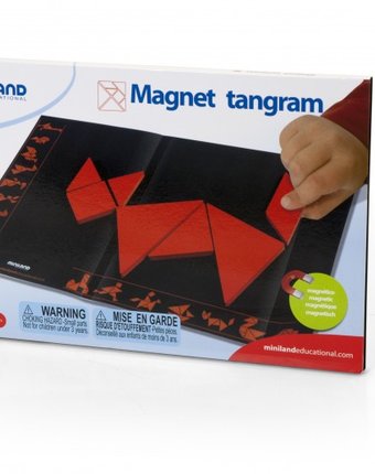 Миниатюра фотографии Развивающая игрушка miniland танграм магнитный