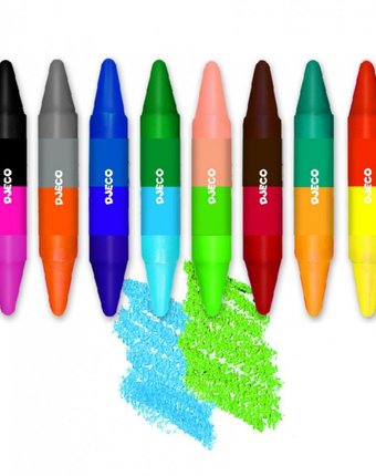 Миниатюра фотографии Djeco карандаши двойные 16 цветов