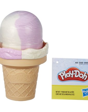 Набор для лепки из пластилина Play-Doh Мороженое фиолетово-белое
