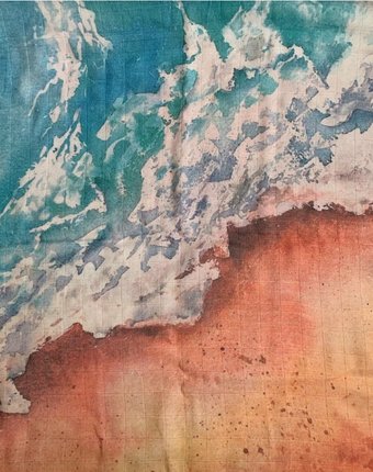 Миниатюра фотографии Пеленка mamsis море и песок 120х120 см