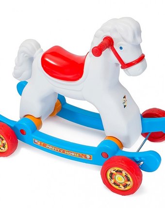 Миниатюра фотографии Качалка r-toys лошадка на колесах