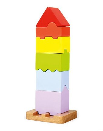 Деревянная игрушка Bino Цветная башня
