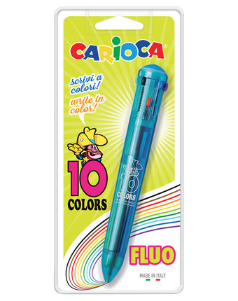 Миниатюра фотографии Шариковая ручка carioca fluo, 10 цветов