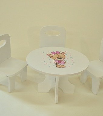 Миниатюра фотографии Коняша набор стол и стулья мишутки кокетка