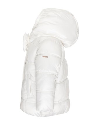 Миниатюра фотографии Зимняя куртка молочного цвета gulliver
