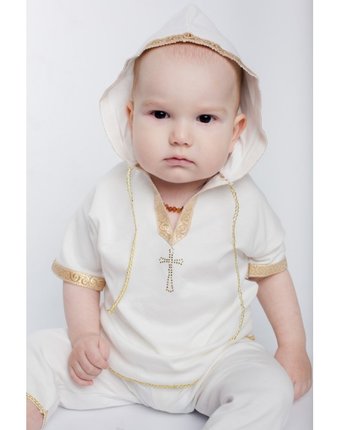 Миниатюра фотографии Soon-mom крестильный набор для мальчика (рубашка и штаны) kn001