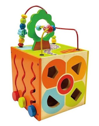 Деревянная игрушка Bino многофункциональный куб 84189
