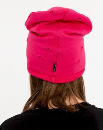 Миниатюра фотографии Розовая трикотажная шапка gulliver