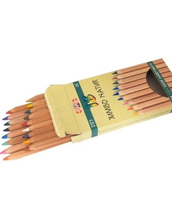 Koh-i-Noor Набор цветных карандашей Jumbo natur 18 цветов