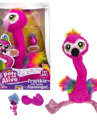 Миниатюра фотографии Интерактивная игрушка zuru petsalive фламинго фрэнки