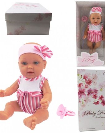 Миниатюра фотографии 1 toy пупсик функциональный baby doll т14112 28 см