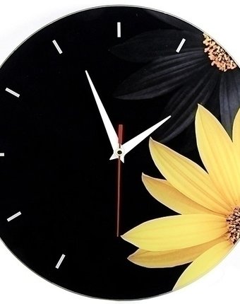 Часы Эврика подарки и удивительные вещи стеклянные Ромашка