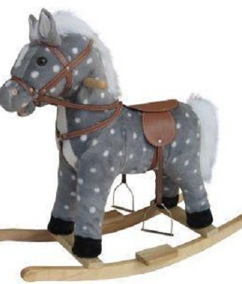 Миниатюра фотографии Качалка наша игрушка лошадь в яблоках 62 см