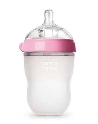 Миниатюра фотографии Бутылочка для кормления comotomo, 250 мл, розовый