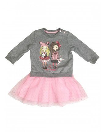 Soni Kids Платье с сетчатой юбочкой Маленький кролик