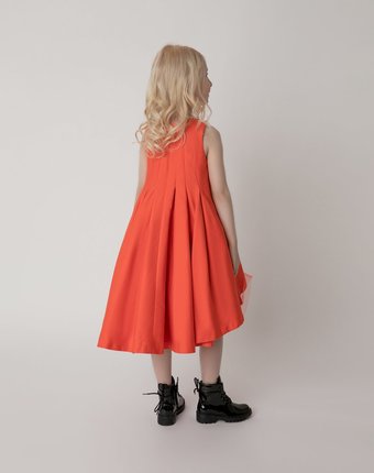 Миниатюра фотографии Платье нарядное оранжевое  gulliver