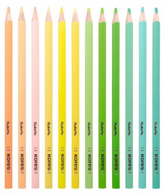 Миниатюра фотографии Kores  карандаши цветные трехгранные 24 цвета