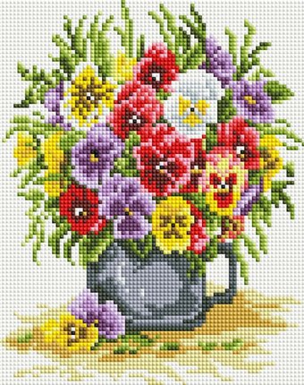 Миниатюра фотографии Белоснежка мозаичная картина цветочное счастье 419-st-ps