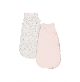 Спальные мешки Mothercare "Весенние цветочки" (0-6 мес.), 2 шт., 2,5 тог, розовый