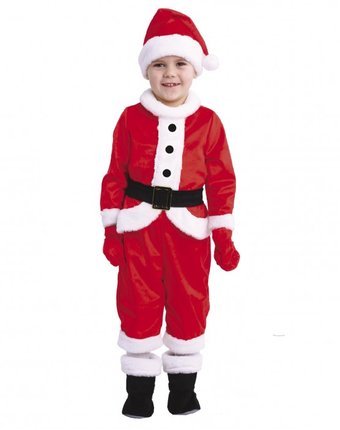 Пуговка Карнавальный костюм Малыш Санта Новогодняя сказка