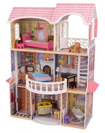Миниатюра фотографии Kidkraft винтажный кукольный дом для барби магноли