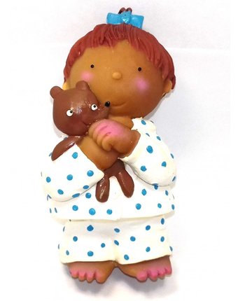 Миниатюра фотографии Lanco латексная игрушка девочка с медвежонком 1317