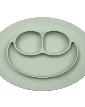 Силиконовая тарелка-плейсмат Ezpz Mini Mat, цвет: оливковый