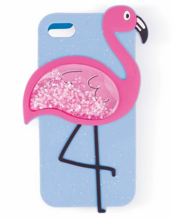 Миниатюра фотографии Чехол для телефона фламинго button blue