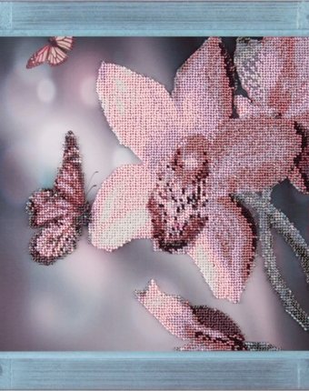 Миниатюра фотографии Color kit набор для вышивания бисером нежная орхидея