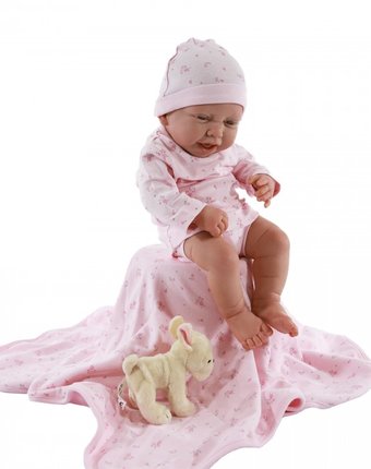 Munecas Antonio Juan  Кукла Реборн младенец Фуенсанта в розовом 40 см