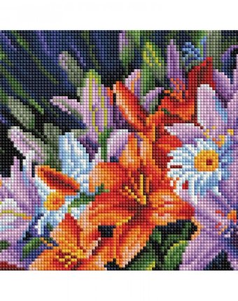 Миниатюра фотографии Белоснежка мозаичная картина лилии из сада 402-st-ps
