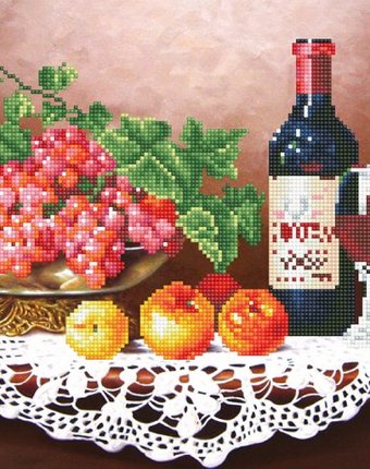 Миниатюра фотографии Фрея кристальная мозаика вино с фруктами 34х52 см