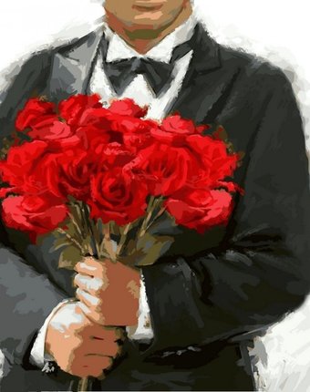 Миниатюра фотографии Color kit картина по номерам розы для любимой