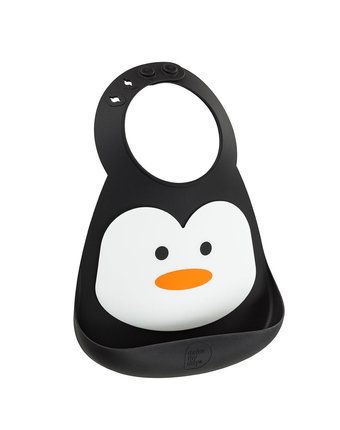 Нагрудник Make My Day Baby Bib Penguin, цвет: черно-белый