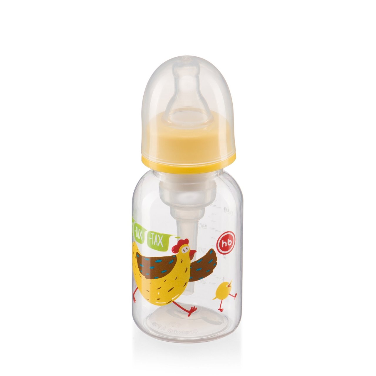 Бутылочка с силиконовой соской happy baby lemon, 120 мл, желтый фото