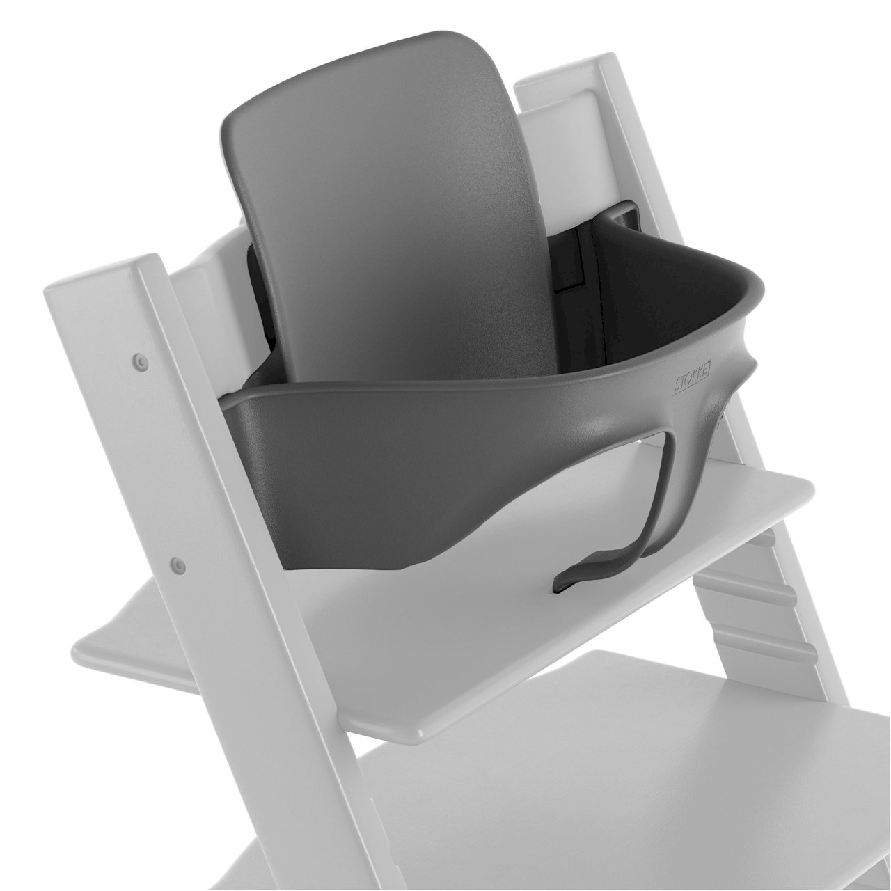 Пластиковая вставка stokke baby set для стульчика tripp trapp storm grey, серый фото