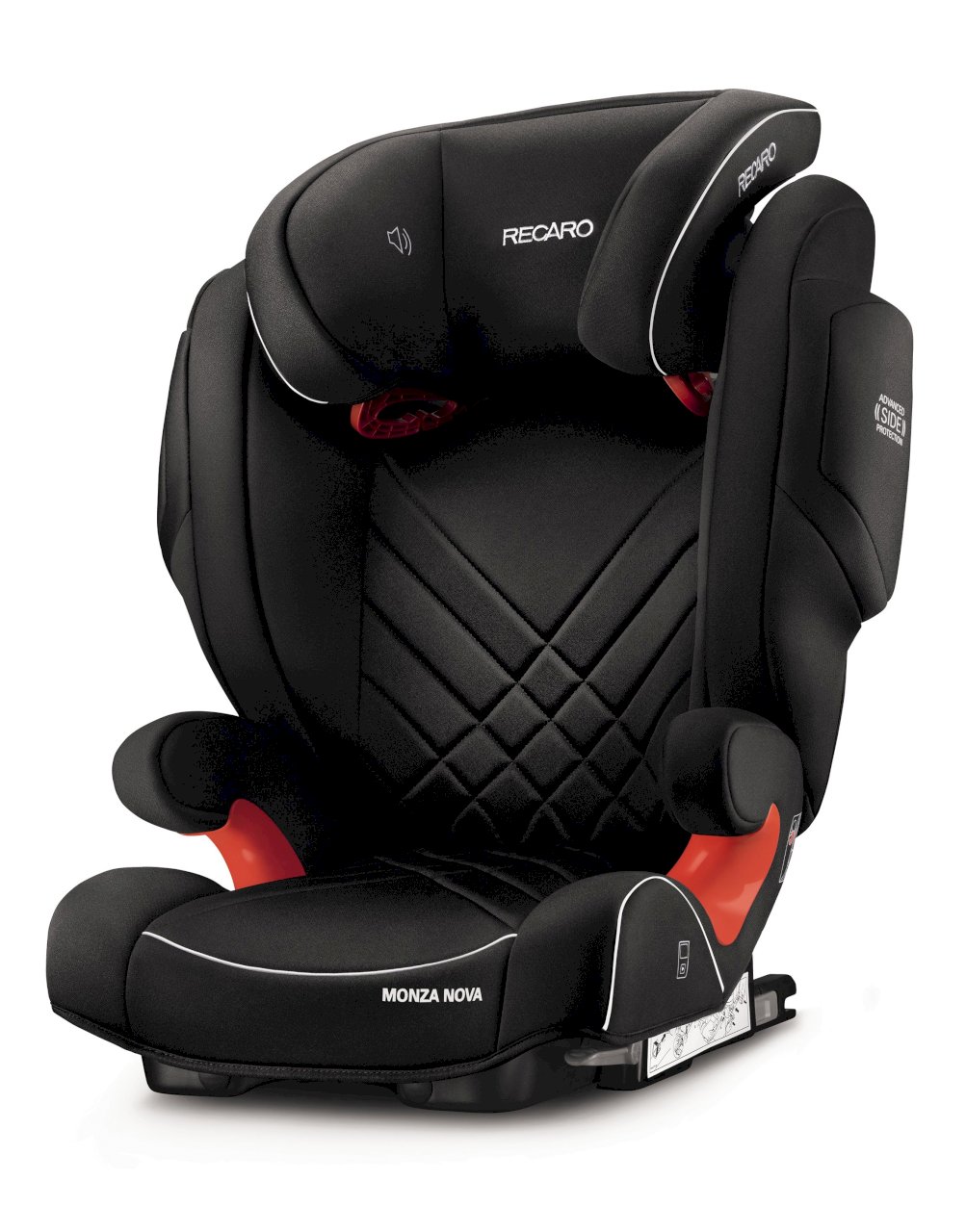 Автокресло recaro monza nova 2 seatfix, performance black, черный фото