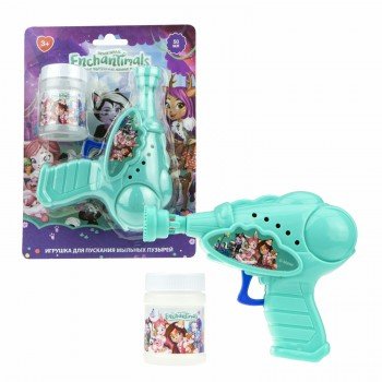 Пистолет механический с мыльными пузырями 1toy Enchantimals , 50 мл