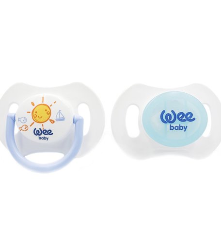 Пустышка WeeBaby День и ночь в контейнере силикон, от 6 месяцев