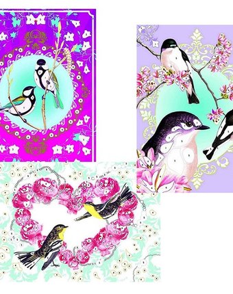 Миниатюра фотографии Djeco набор для творчества блестящие птицы