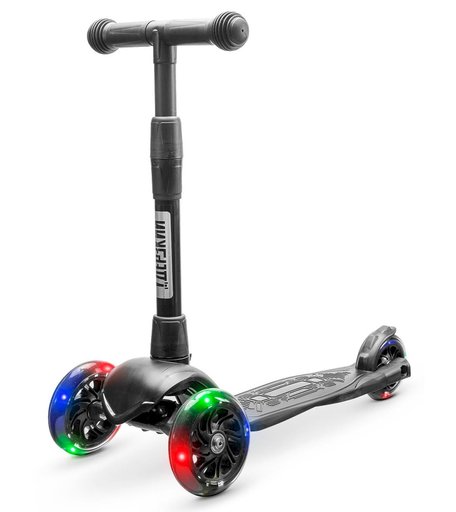 Трехколесный самокат Дерзкий Стайл детский, бесшумное шасси Super-CHASSIS светящиеся колеса